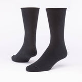 Organic Cotton Cushion Crew Socks: Black / L