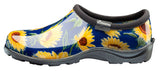 Women's Garden Shoe, Sunflower Print Blue: Sunflower Blue Sloggers Made in USA