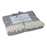 100% Cotton Patterned Throw Blankets – 58″ x 62″: Natural Diamond