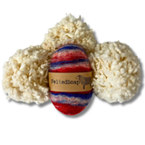 2-Pack Felted Soap AMERICANA Blended with Red White & Blue Made in USA