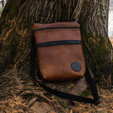 Sale: Bison Leather Traverse Crossbody Bag LB-507_BLK Made in USA