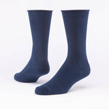 Organic Cotton Cushion Crew Socks: Black / L