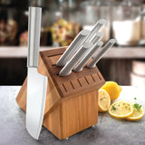 8-Piece Knive Set Including USA Oak Base Made in USA