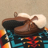 Children's 2-Eyelet Sheepskin Slippers #3310-CFS Made in USA