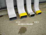 2-Pack 2 x 3 inch Safety Yellow Downspout Shield for String Trimmer Protection Made in USA