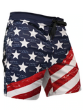 Men's Board Short USA Flag by WSI Sports Swimsuit Made in USA 362BSTU