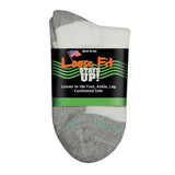 6-Pack Loose Fit Stays Up Cotton Casual Quarter Socks Made in USA by Extra Wide Socks