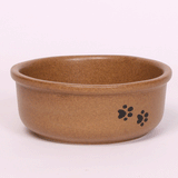 ROUND PRINTS SMALL GO GREEN EARTHWARE PET DISH SET by Emerson Creek Pottery Made in USA